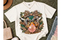 Sassy Duck Leopard Bow PNG Tee Design Product Image 2