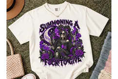 Summoning No Fucks Witch PNG Tee Product Image 2