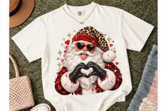 Cool Santa Leopard Hat PNG Shirt Design Product Image 2