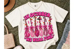 In October We Wear Pink PNG Shirt Product Image 2