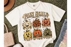 Pain Scale Pumpkin Halloween PNG Shirt Product Image 2