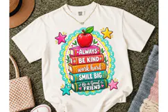 Teacher Books Apple PNG Sublimation Tee Product Image 2