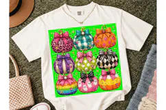 Colorful Halloween Pumpkins PNG Tee Product Image 4