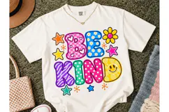 Be Kind Colorful Retro PNG Shirt Design Product Image 2