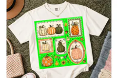 Fall Pumpkin Collage PNG Sublimation Tee Product Image 4