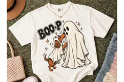 Boo-P Ghost Dog Halloween PNG Tee Product Image 2