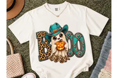 Boo Ghost Cowboy Halloween PNG Design Product Image 2