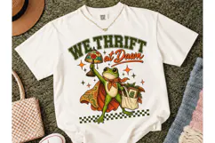 We Thrift At Dawn Frog PNG Shirt Product Image 2