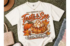Taste & See Lord Is Good Fall PNG Tee Product Image 2