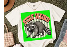 Stay Weird Raccoon PNG Shirt Design Product Image 5