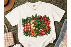 Merry Christmas Embroidery PNG Shirt Des Product Image 2