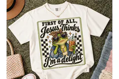 Jesus Thinks I'm a Delight Frog PNG Product Image 2