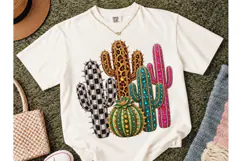 Bejeweled Cactus PNG Sublimation Tee Product Image 2