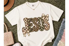 Jesus Boho Patchwork PNG Tee Design Product Image 2