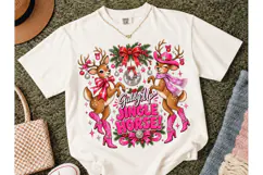 Giddy Up Jingle Horse Christmas PNG Tee Product Image 2