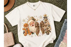 Retro Santa Gingerbread Christmas PNG Te Product Image 2