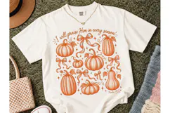 Praise Him Every Season Pumpkin PNG Tee Product Image 2