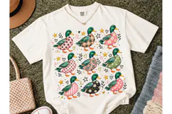 Cute Mallard Duck Pattern PNG Tee Design Product Image 2