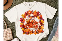 Fall Duck Pumpkin Latte PNG Sublimation Product Image 1