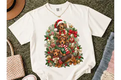 Christmas Dachshund Stack PNG Shirt Product Image 2