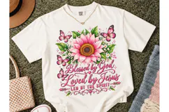 Blessed by God Floral PNG Shirt Design Product Image 1