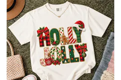 Holly Jolly Christmas PNG Sublimation Te Product Image 1