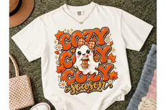 Cozy Season Ghost Fall PNG Shirt Design Product Image 2