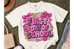 First Day of School PNG Sublimation Tee Product Image 2