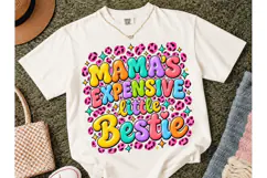 Mama's Expensive Little Bestie PNG Tee Product Image 2