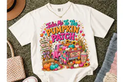 Take Me To The Pumpkin Patch PNG Tee Product Image 2