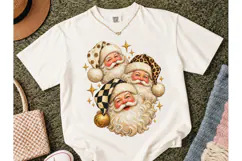Vintage Santa Trio PNG Sublimation Tee Product Image 2