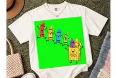 Cute Crayon Box Kids PNG Sublimation Tee Product Image 5