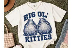 Big Ol Kitties Fat Cat PNG Tee Design Product Image 2