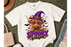 Spooky Season Highland Cow PNG Tee Product Image 2
