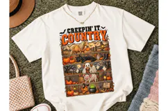 Creepin It Country Halloween PNG Tee Product Image 2