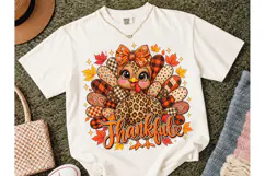 Thankful Turkey PNG Thanksgiving Tee Product Image 2
