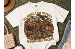 All Animals Pettable Once PNG Tee Design Product Image 2