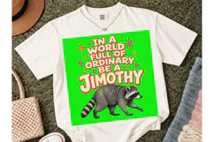 Be A Jimothy Raccoon Funny PNG Tee Product Image 5