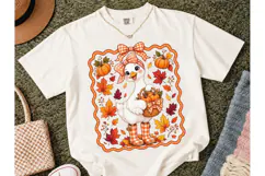 Fall Duck Pumpkin PNG Sublimation Tee Product Image 2