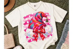 Colorful Santa Hat Christmas PNG Tee Product Image 2