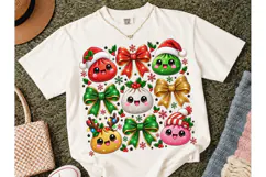 Kawaii Christmas Dumplings PNG Tee Product Image 2