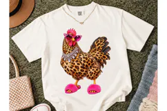 Sassy Leopard Chicken PNG Sublimation Product Image 2