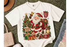 Santa North Pole Christmas PNG Shirt Product Image 2