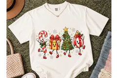 Christmas Characters Dancing PNG Tee Product Image 2