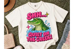 Shh Quiet On The Creek Alligator PNG Tee Product Image 2