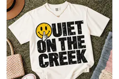 Quiet On The Creek Smiley PNG Tee Product Image 2