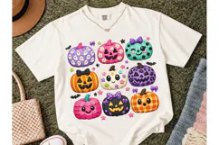 Cute Halloween Pumpkins PNG Shirt Design Product Image 2