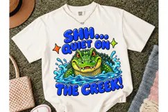 Shh Quiet On The Creek Alligator PNG Tee Product Image 2