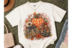 Boho Pumpkin Trio Fall PNG Sublimation Product Image 2