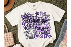 Game Day Volleyball PNG Sublimation Tee Product Image 2
